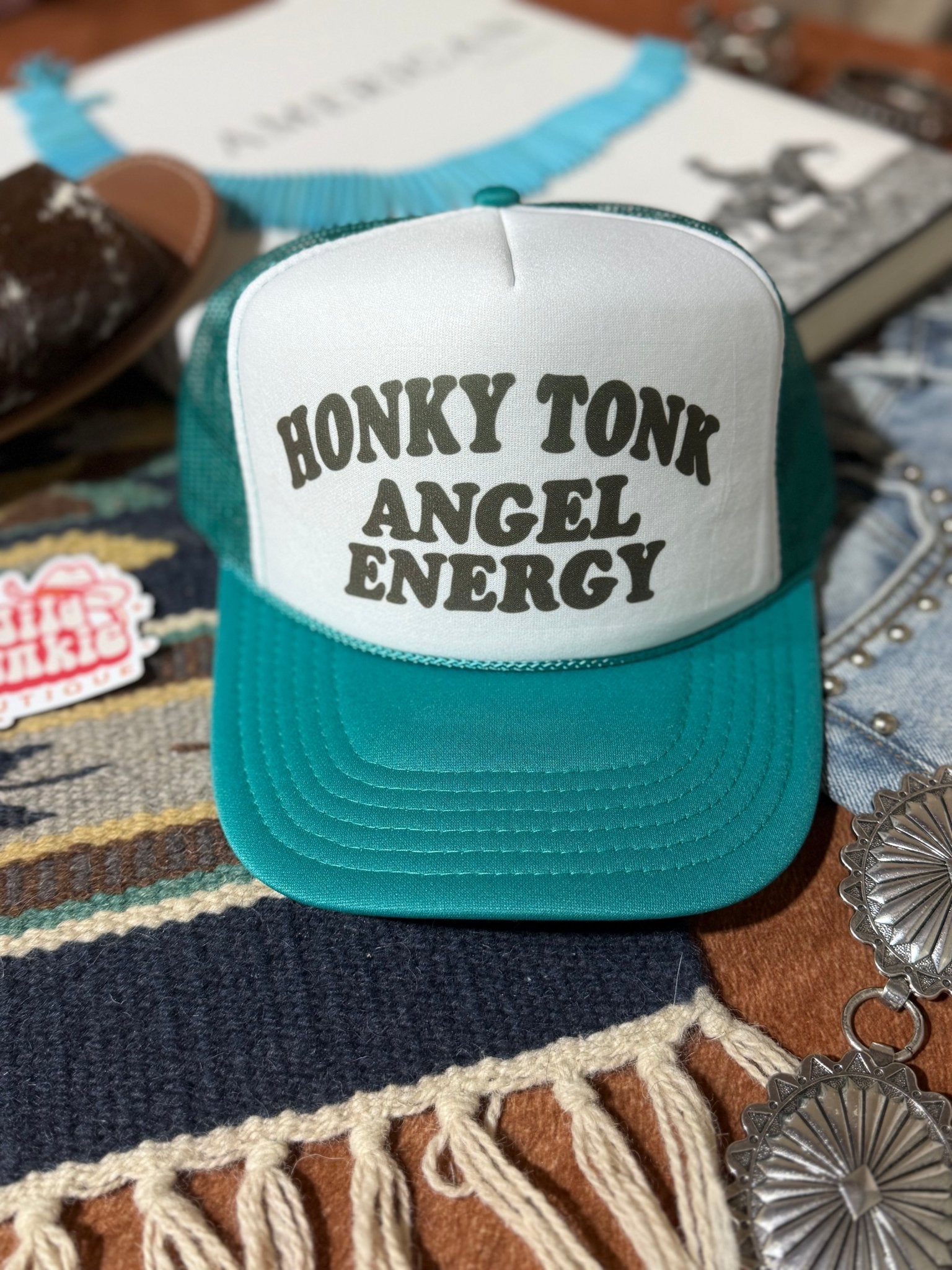 Honky Tonk Angel Energy Trucker Hat Wild Junkie