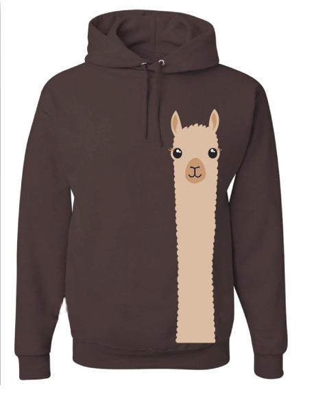 Hooded Sweatshirt: Alpaca Watching Purely Alpaca