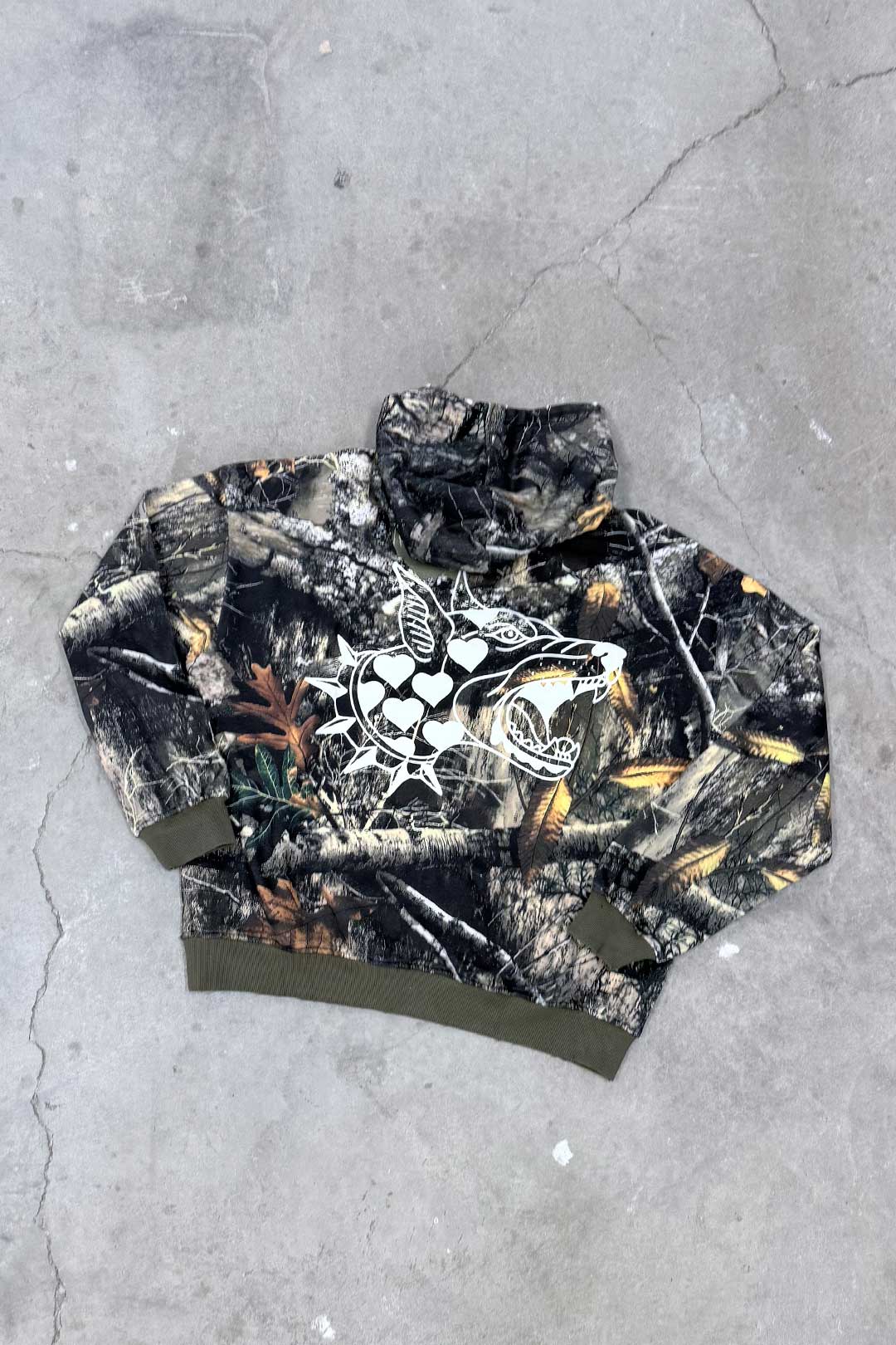 Stealth Heavyweight Oversized Unisex Camo Hoodie Thrash Happy