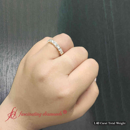Horizontal Emerald Cut Classic Band Fascinating Diamonds