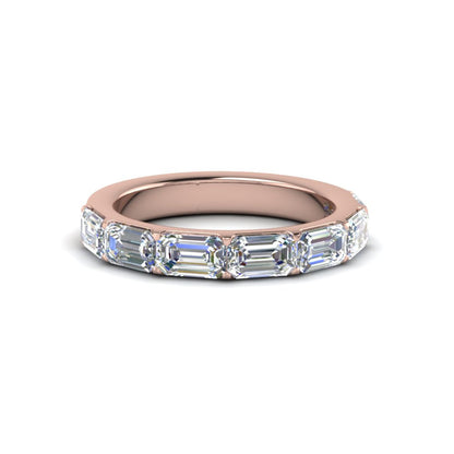 Horizontal Emerald Cut Classic Band Fascinating Diamonds
