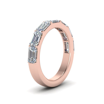 Horizontal Emerald Cut Classic Band Fascinating Diamonds