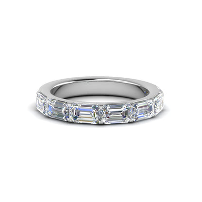 Horizontal Emerald Cut Classic Band Fascinating Diamonds