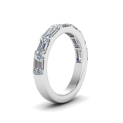 Horizontal Emerald Cut Classic Band Fascinating Diamonds