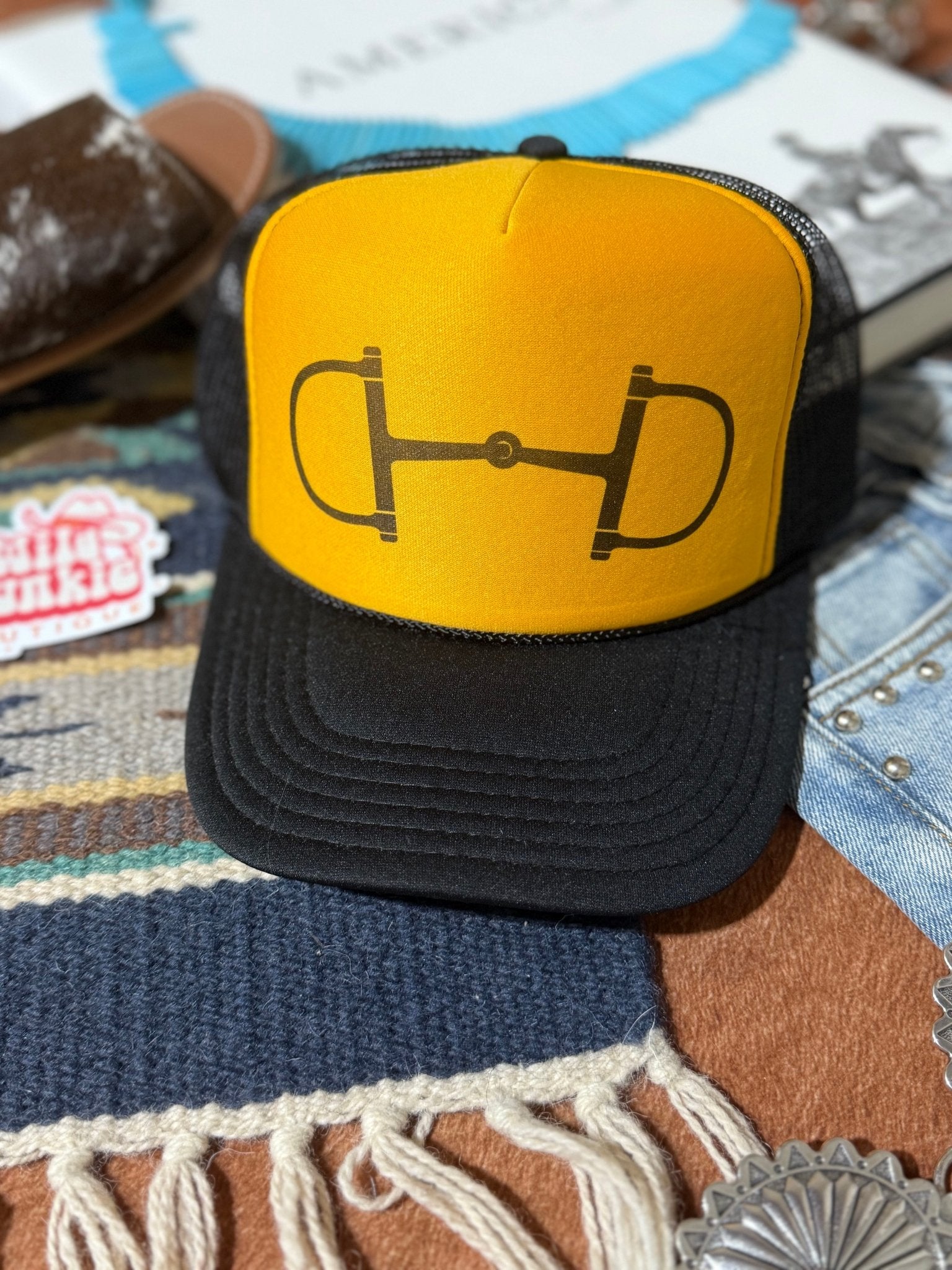 Western Horse Bit Trucker Hat Wild Junkie