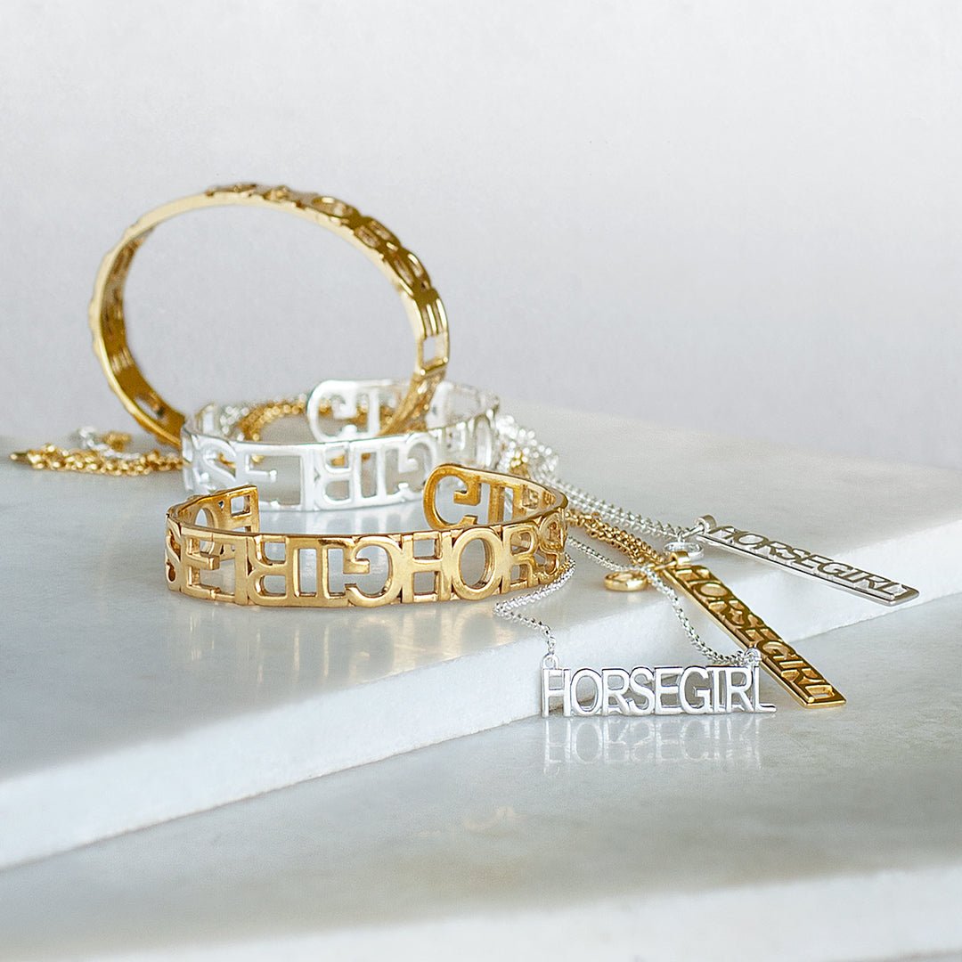 Horse Girl - Equestrian Cuff Bracelet in Gold Urban-Equestrian