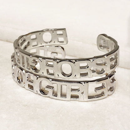Horse Girl - Equestrian Cuff Bracelet in Silver Urban-Equestrian