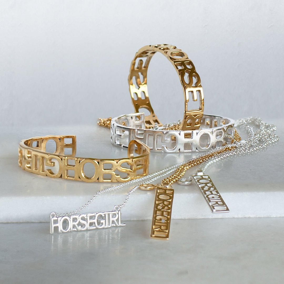 Horse Girl - Equestrian Cuff Bracelet in Silver Urban-Equestrian