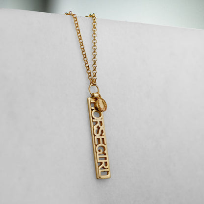 Horse Girl - Equestrian Dog Tag Necklace in Gold Urban-Equestrian