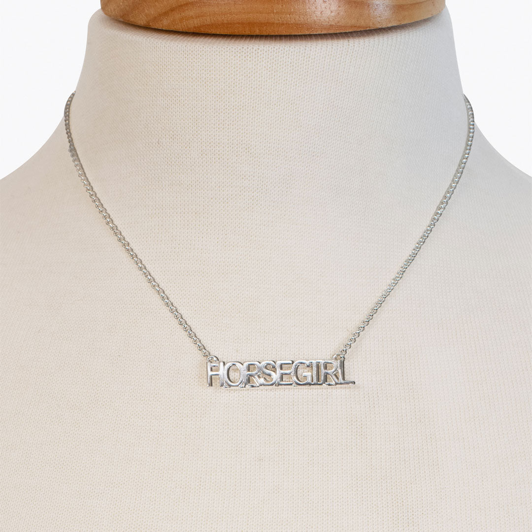 Horse Girl - Equestrian Letter Pendant in Silver Urban-Equestrian