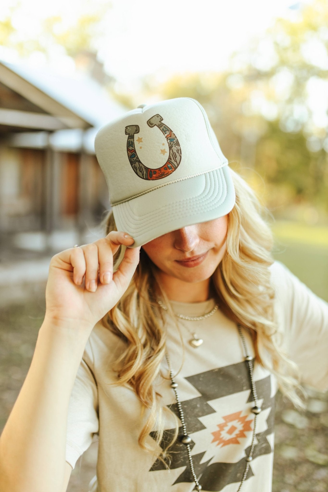 Horse Shoe Trucker Hat Wild Junkie