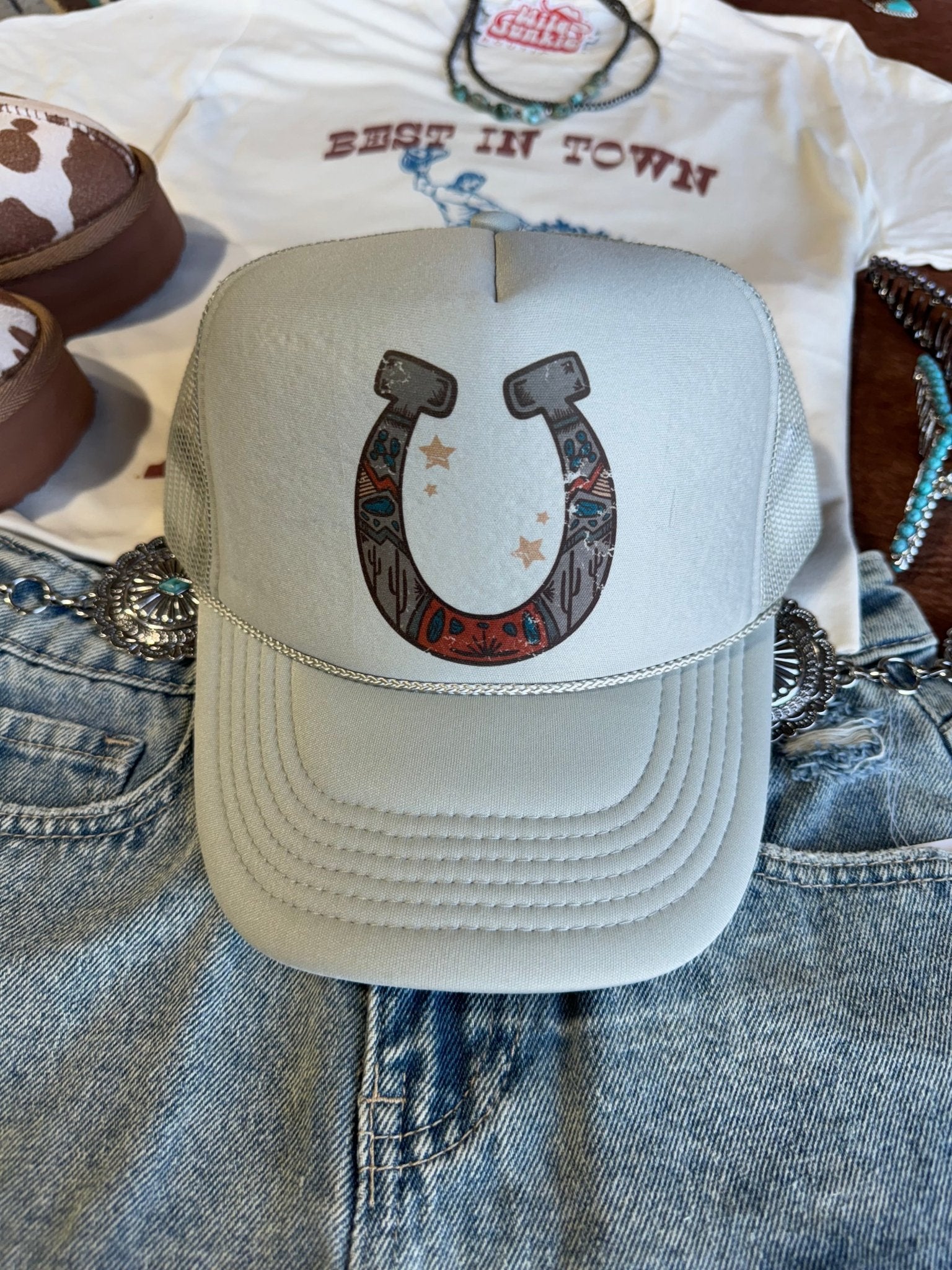 Horse Shoe Trucker Hat Wild Junkie