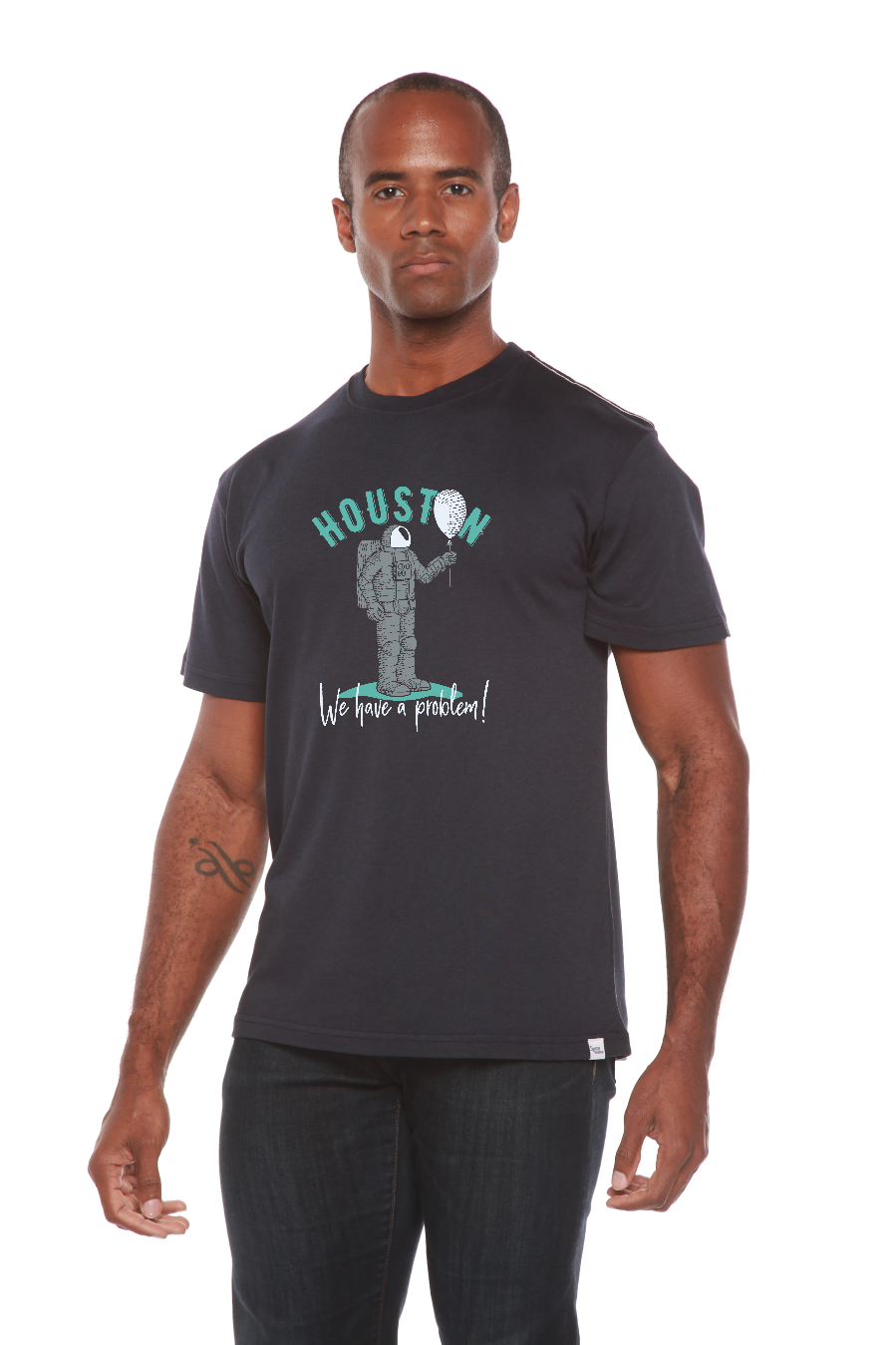 HOUSTON Men's Bamboo Viscose/Organic Cotton Short Sleeve Graphic T-Shirt
