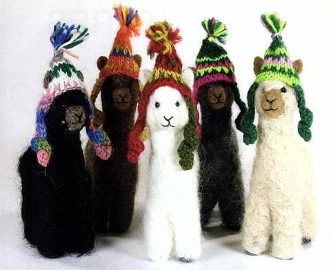 Huacaya Alpaca Felted Ornament Purely Alpaca