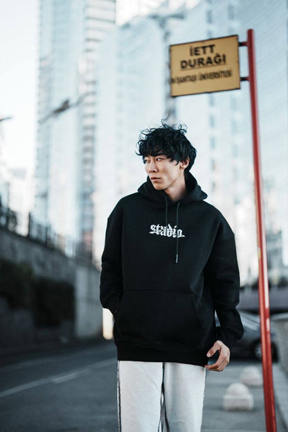 Oversize 'Human Realist Butterfly' Graphic Hoodie - Abstract Streetwear Sweatshirt Withinblack
