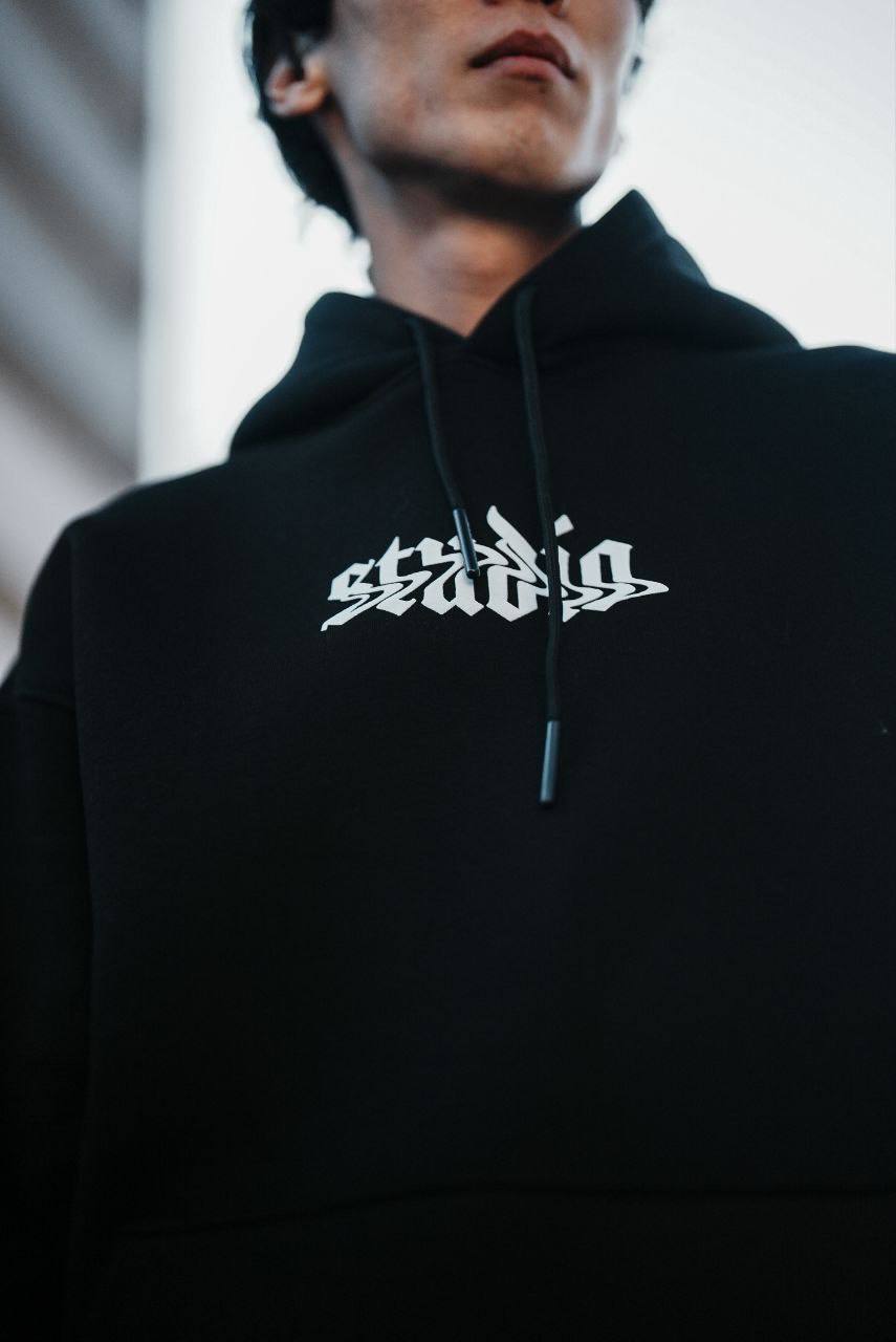 Oversize 'Human Realist Butterfly' Graphic Hoodie - Abstract Streetwear Sweatshirt Withinblack