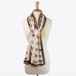 The Paddock Wrap- Equestrian Motif Double Sided Jacquard Scarf Urban-Equestrian