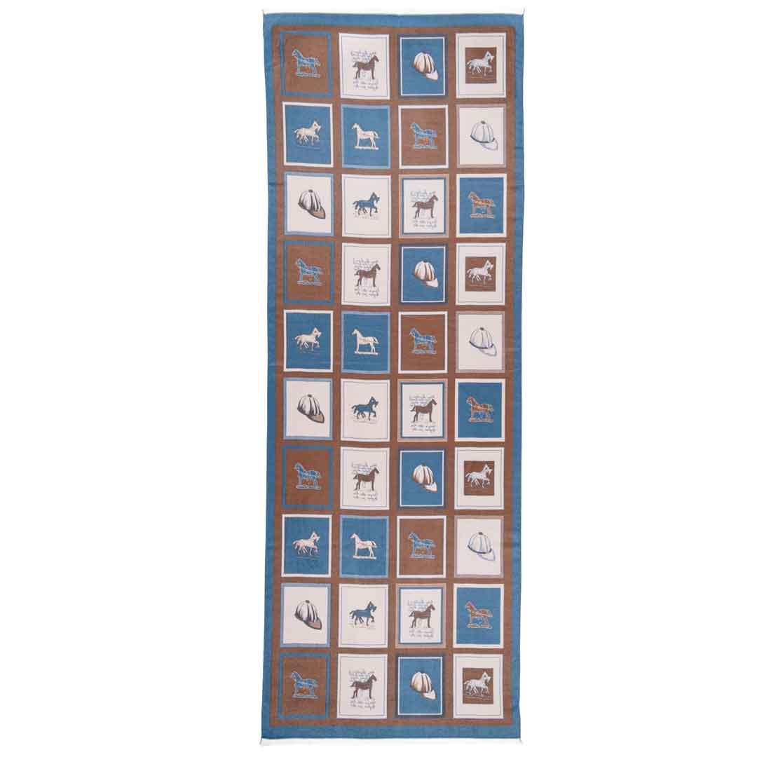 Hunt Club -  Equestrian Motif Luxe Shawl Urban-Equestrian