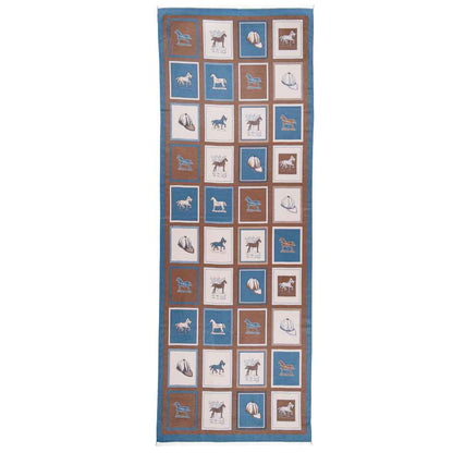 Hunt Club -  Equestrian Motif Luxe Shawl Urban-Equestrian