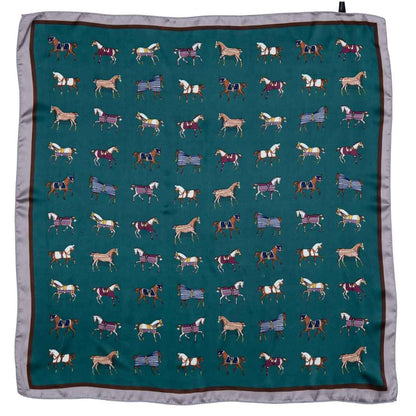 Hunt Club - Stylized Equestrian Scarf in Deep Teal Urban-Equestrian