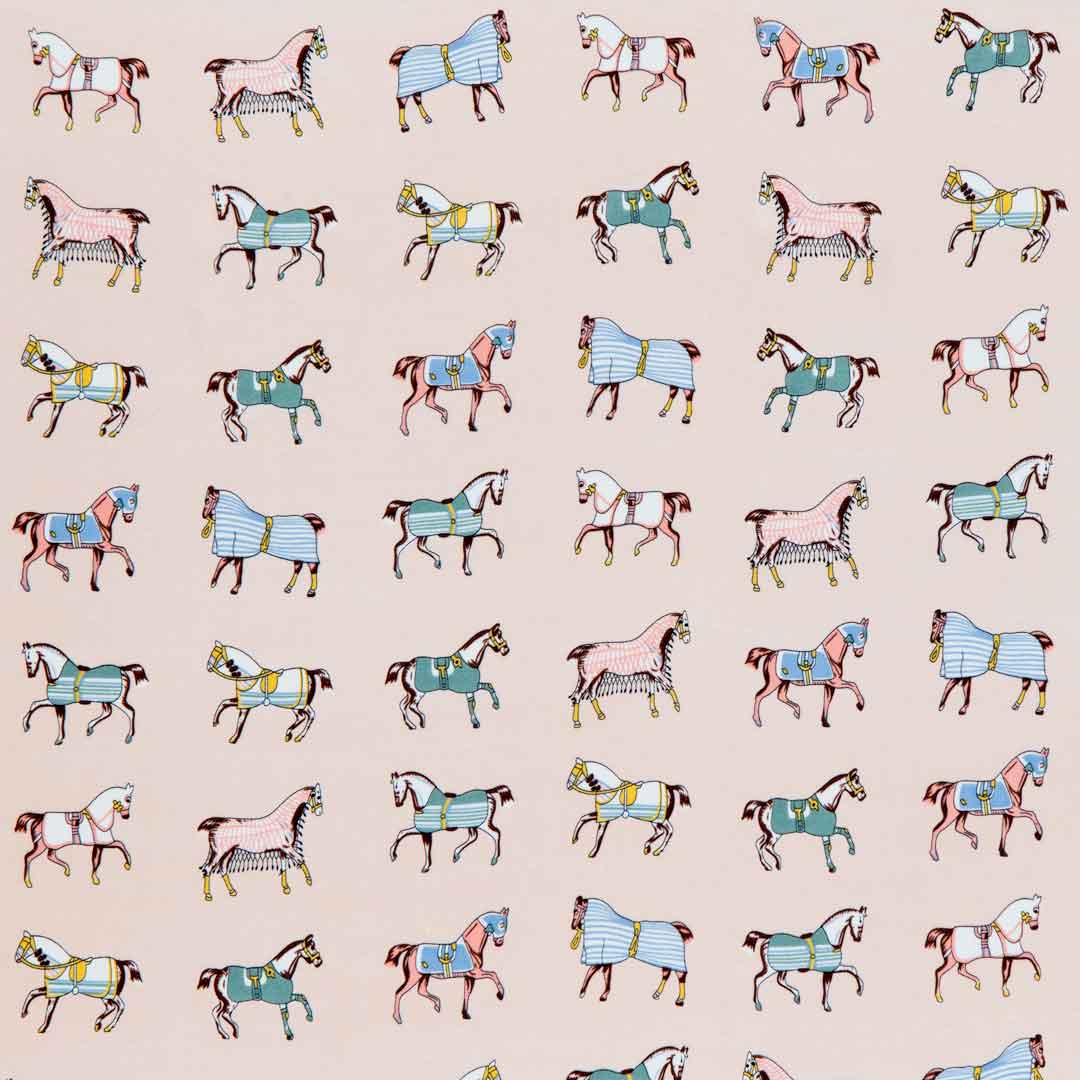 Hunt Club - Stylized Equestrian Scarf in Ivory and Dusty Pink Urban-Equestrian
