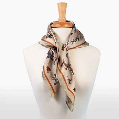 Hunt Club - Stylized Equestrian Scarf in Taupe Urban-Equestrian