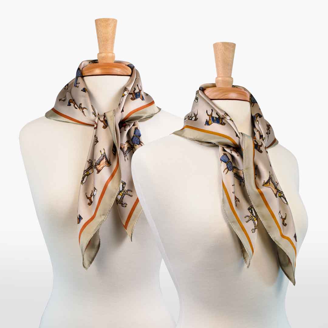Hunt Club - Stylized Equestrian Scarf in Taupe Urban-Equestrian
