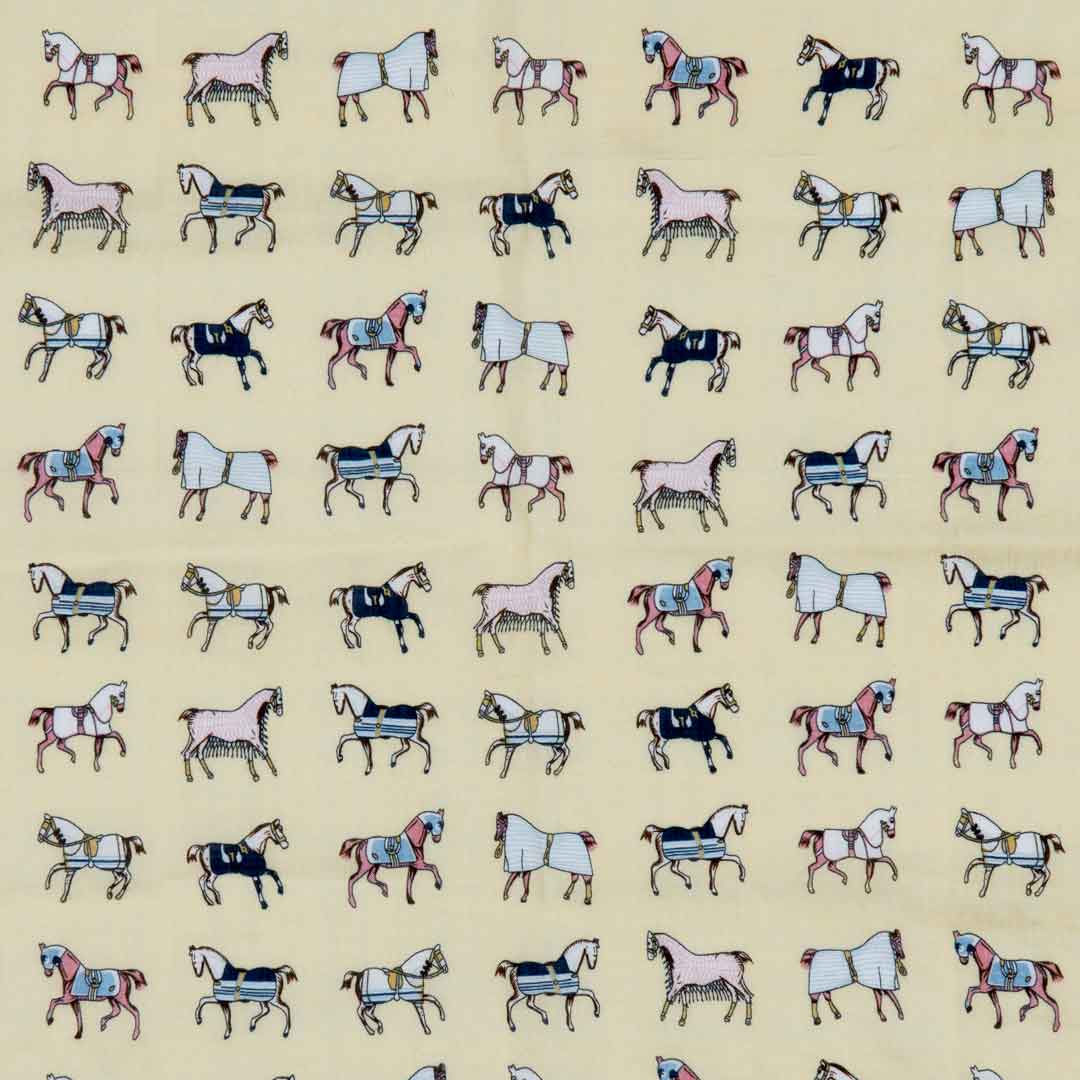 Hunt Club - Stylized Equestrian Scarf in Yellow and Sand Urban-Equestrian