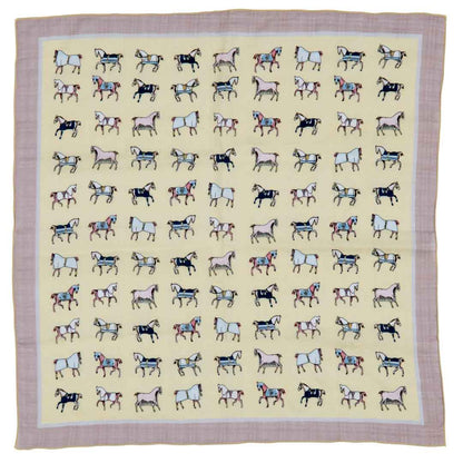 Hunt Club - Stylized Equestrian Scarf in Yellow and Sand Urban-Equestrian