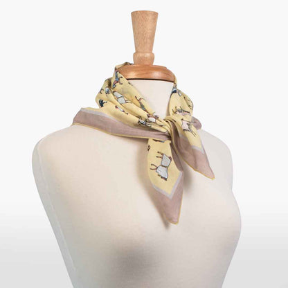 Hunt Club - Stylized Equestrian Scarf in Yellow and Sand Urban-Equestrian