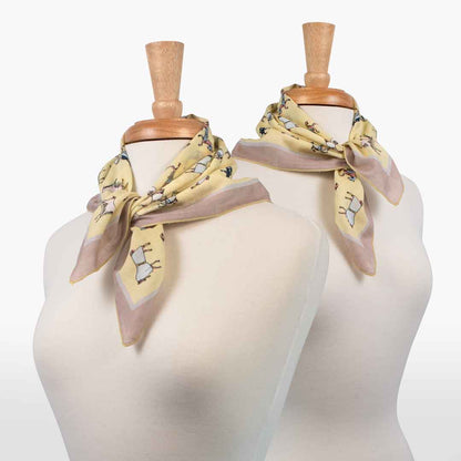 Hunt Club - Stylized Equestrian Scarf in Yellow and Sand Urban-Equestrian