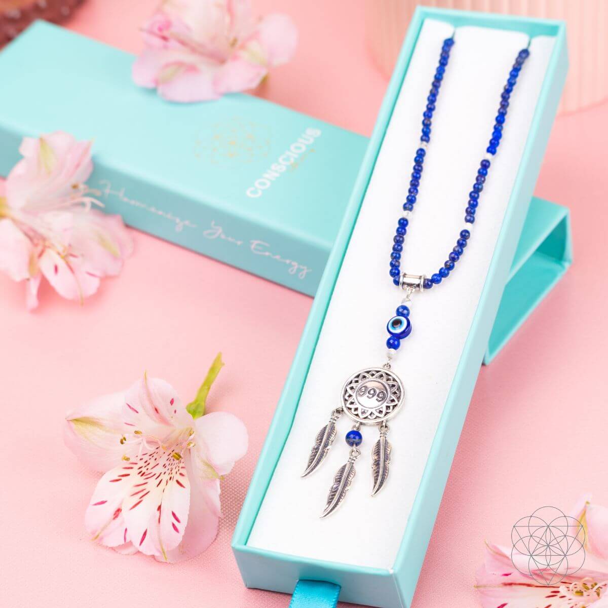 I Am Blessed - 999 Dream Catcher Necklace of Miracles Conscious Items