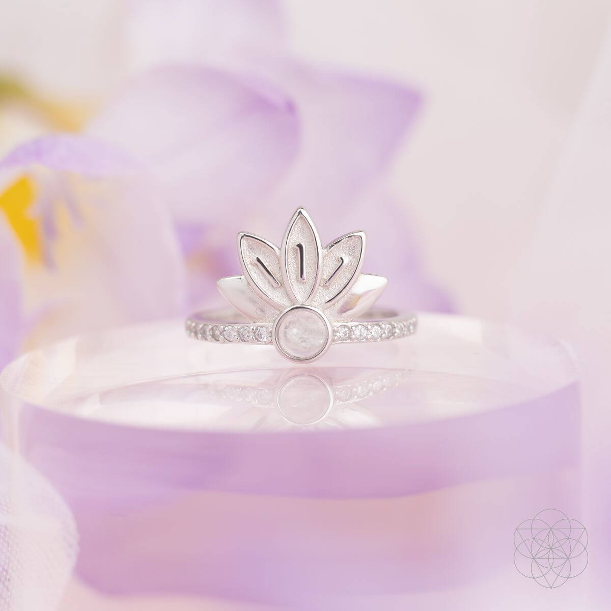 I Am Divinely Guided: 111 Angel Number Silver Lotus Ring Conscious Items