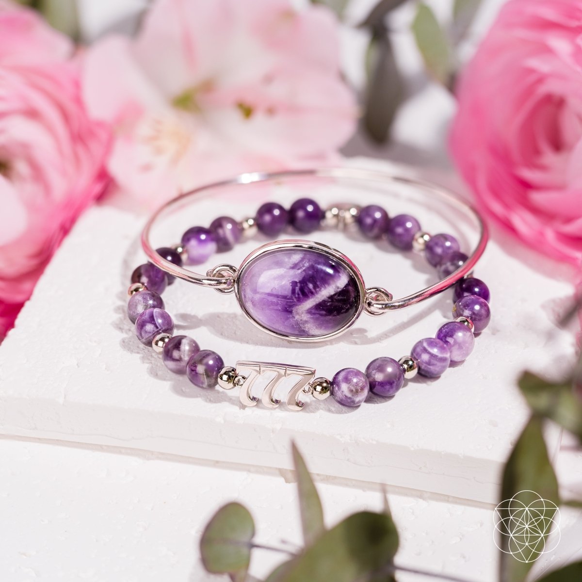 I Am Fortunate - 777 Lucky Amethyst Bracelet Set Conscious Items