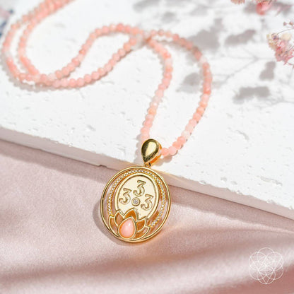 I Am Love - 333 Pink Opal Silver Necklace of True Love Conscious Items