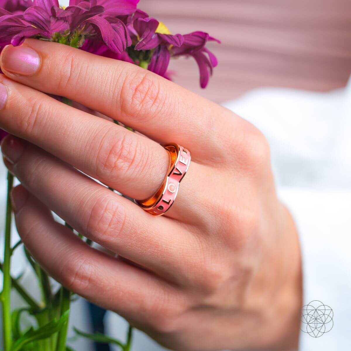 I Love My Life - Heart Awakening Pink Opal Ring Conscious Items