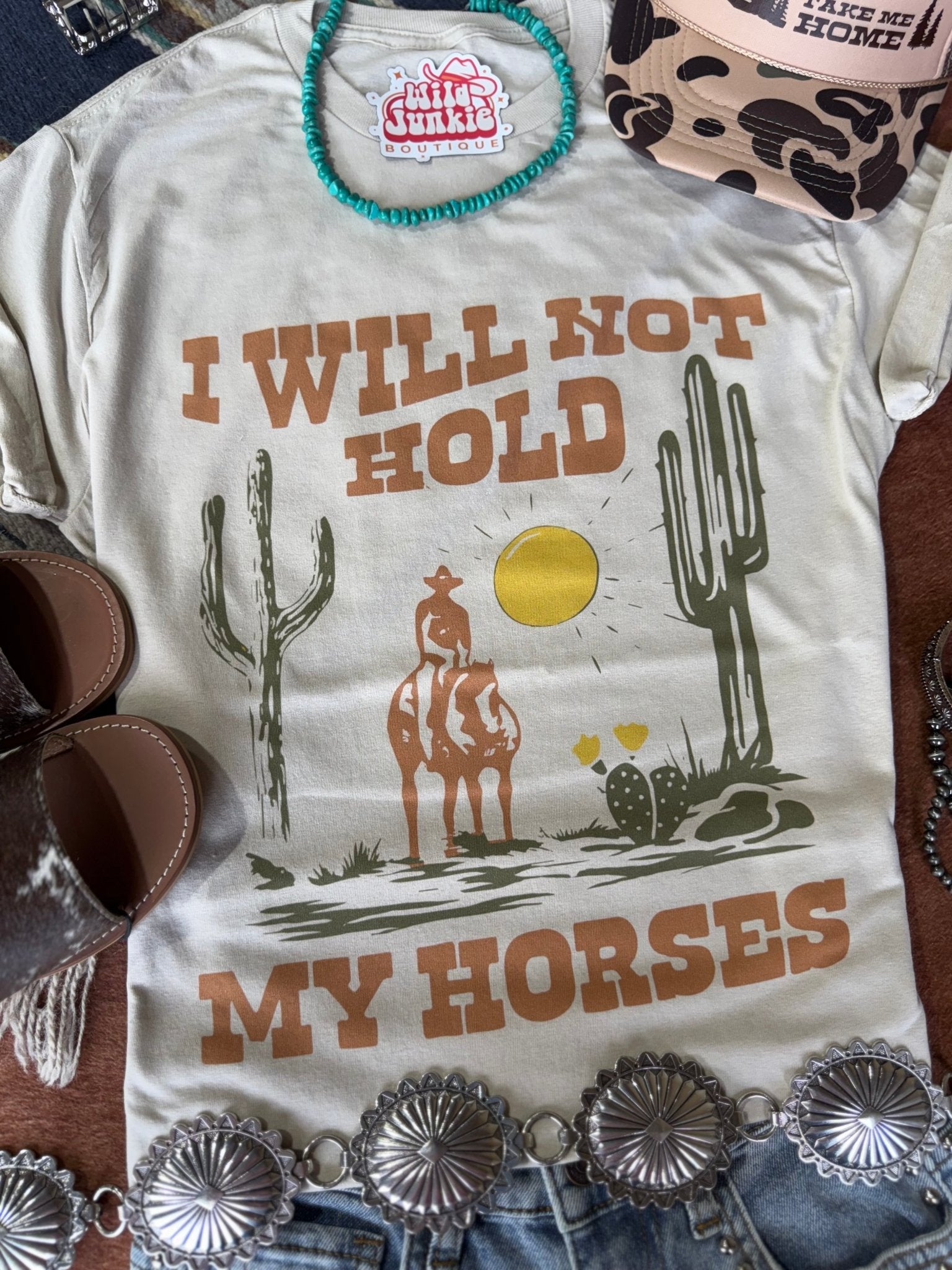 I Will Not Hold My Horses Graphic Tee Wild Junkie