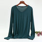 Plus Size Korean V-neck Long Sleeve Casual Top