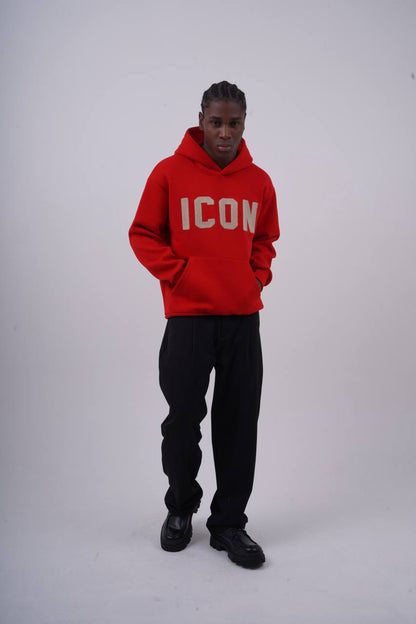 Unisex "ICON" Oversize Hoodie - Heavyweight Printed Sweatshirt Withinblack