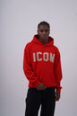 Unisex "ICON" Oversize Hoodie - Heavyweight Printed Sweatshirt Withinblack
