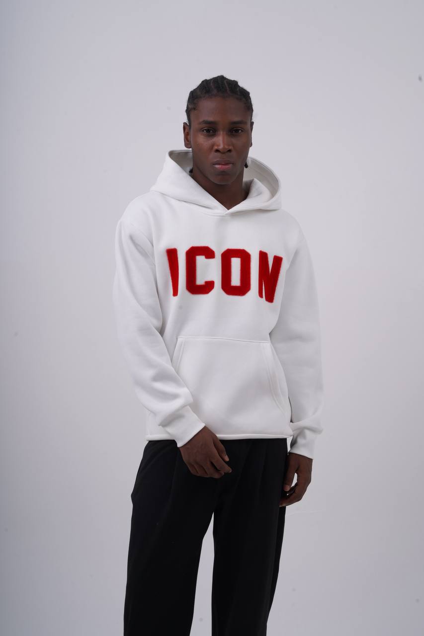 Unisex "ICON" Oversize Hoodie - Heavyweight Printed Sweatshirt Withinblack