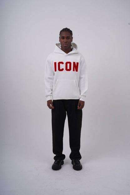 Unisex "ICON" Oversize Hoodie - Heavyweight Printed Sweatshirt Withinblack