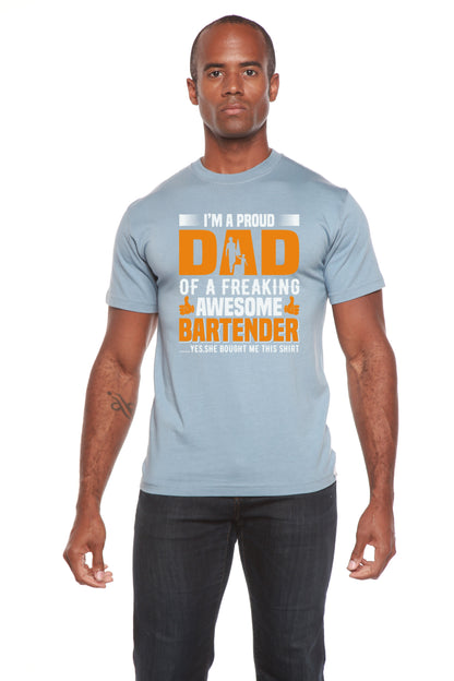 I'm a Proud Dad Men's Bamboo Viscose/Organic Cotton Short Sleeve Graphic T-Shirt Spun Bamboo