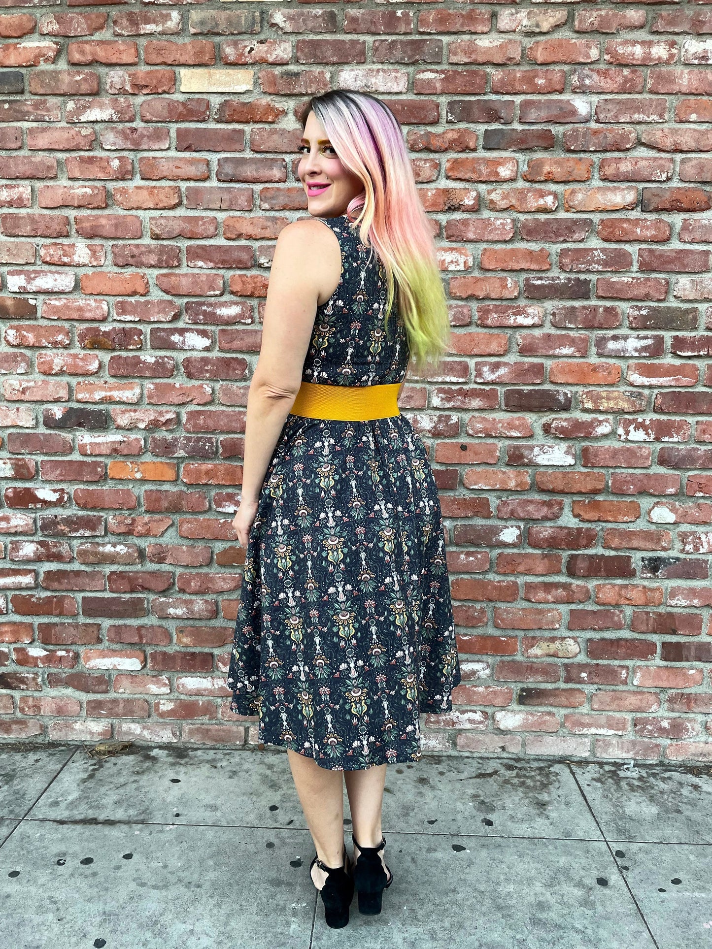 White Rabbit Midi Dress Retrolicious