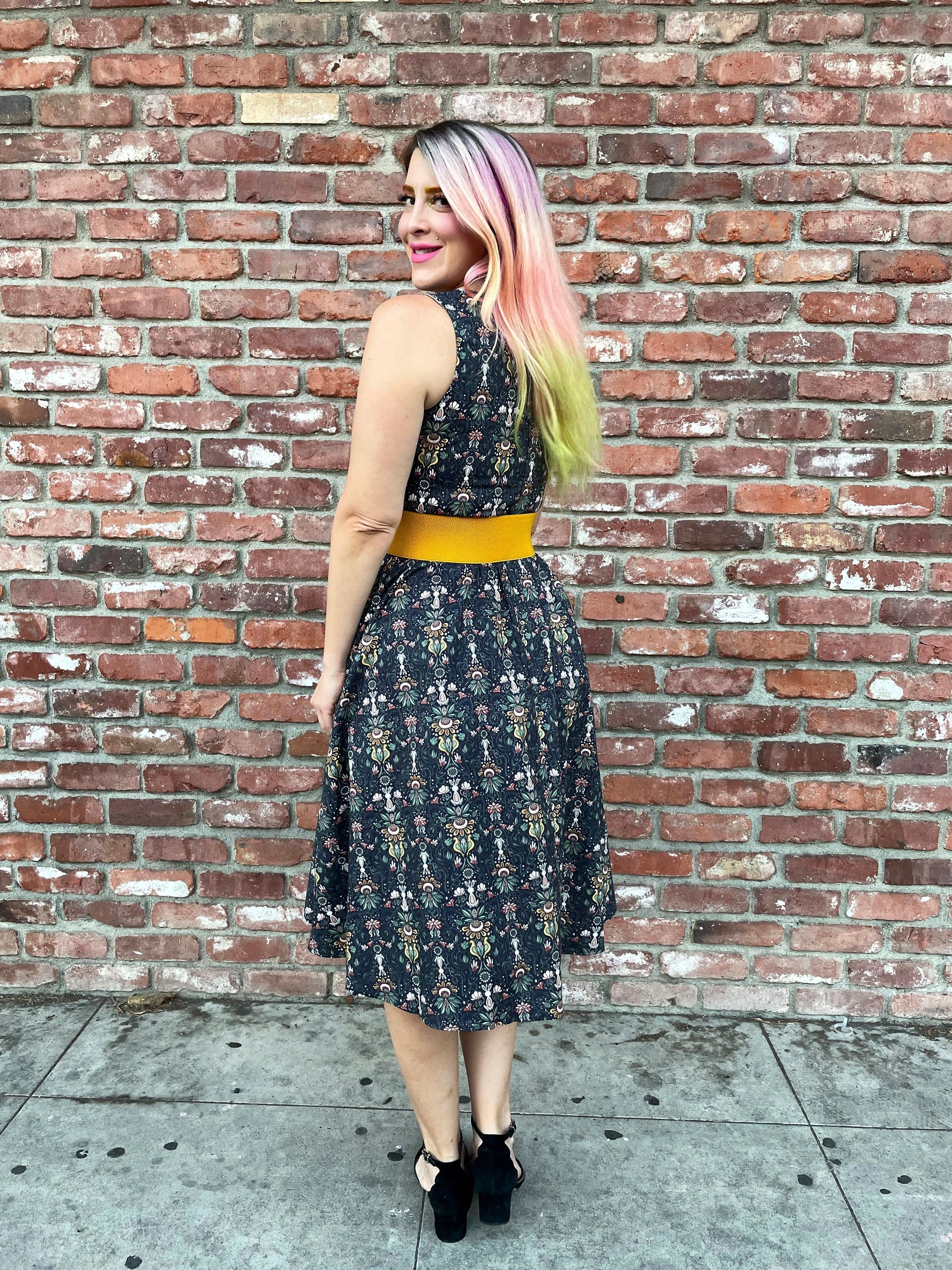 White Rabbit Midi Dress Retrolicious
