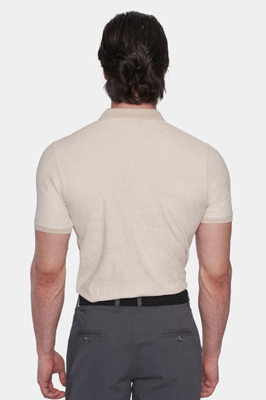The Mercerized Cotton Polo (Cream) Bright Moons