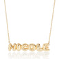 bubble letter name necklace
