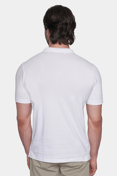 The MerceriZed Cotton Polo (White) Bright Moons