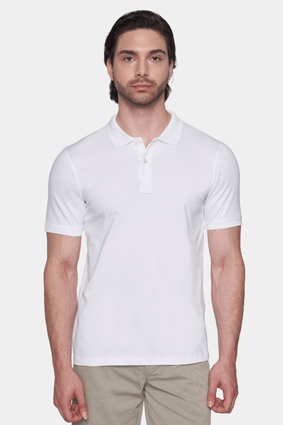 The MerceriZed Cotton Polo (White) Bright Moons
