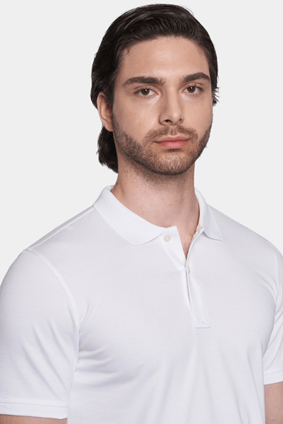 The MerceriZed Cotton Polo (White) Bright Moons